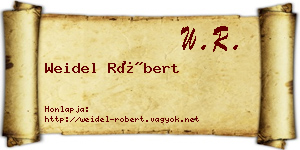 Weidel Róbert névjegykártya